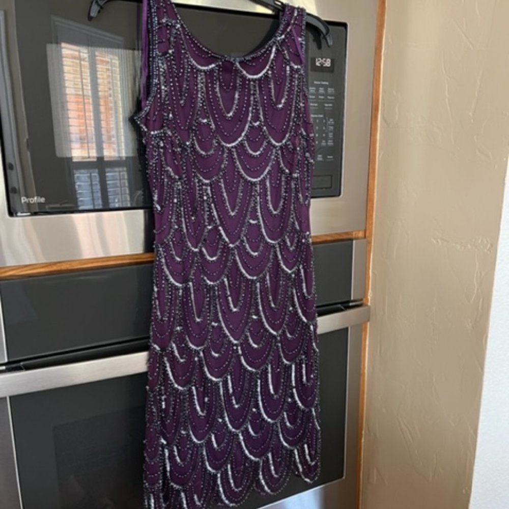Pissaro Nights Purple Beaded Dress 2P